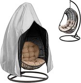 Housse de protection pour balancelle de Jardin - avec fermeture éclair - Imperméable, coupe-vent, durable et robuste - Protection UV pour chaise suspendue - 75" H x 45,5" P (Argent)