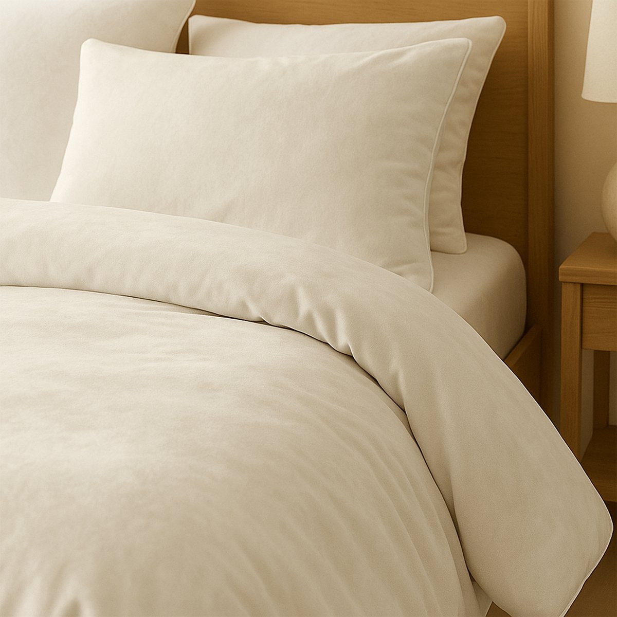 Zydante Dekbedovertrek Set 240x200/220 cm - Dekbedhoes met 2 Kussenslopen - Velvet Coral - Off White