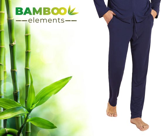 AjezMax Bamboe pyjamaset voor heren, 2-delig, boven- en onderkant