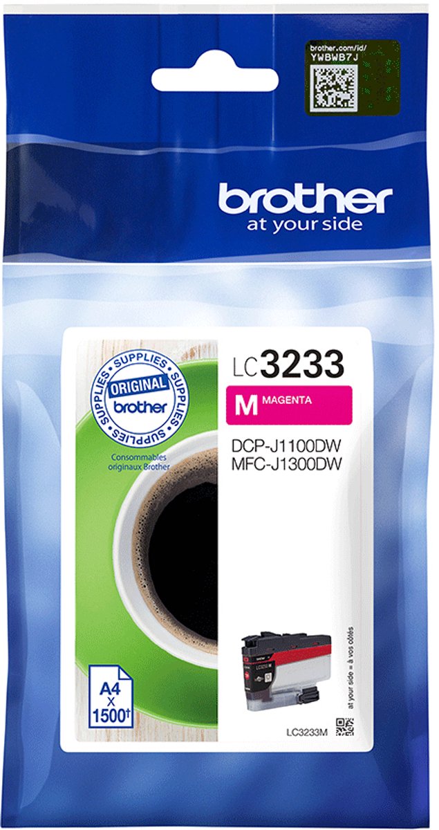 Inktcartridge brother lc-3233m rood | 1 stuk