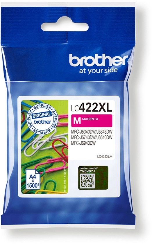 Brother LC-422XLM - Originele Cartridge - Hoge capaciteit - Magenta