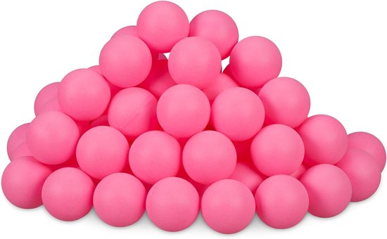 Doodadeals® - Balles de ping-pong 100 pièces - Balles de bière-pong - Balles de tennis de table - Rose