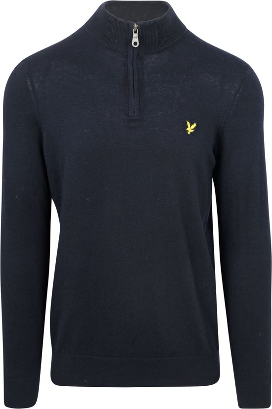 Lyle & Scott Half Zip Pullover Merino Wool Navy - Taille XL - Homme - Pull Skipper