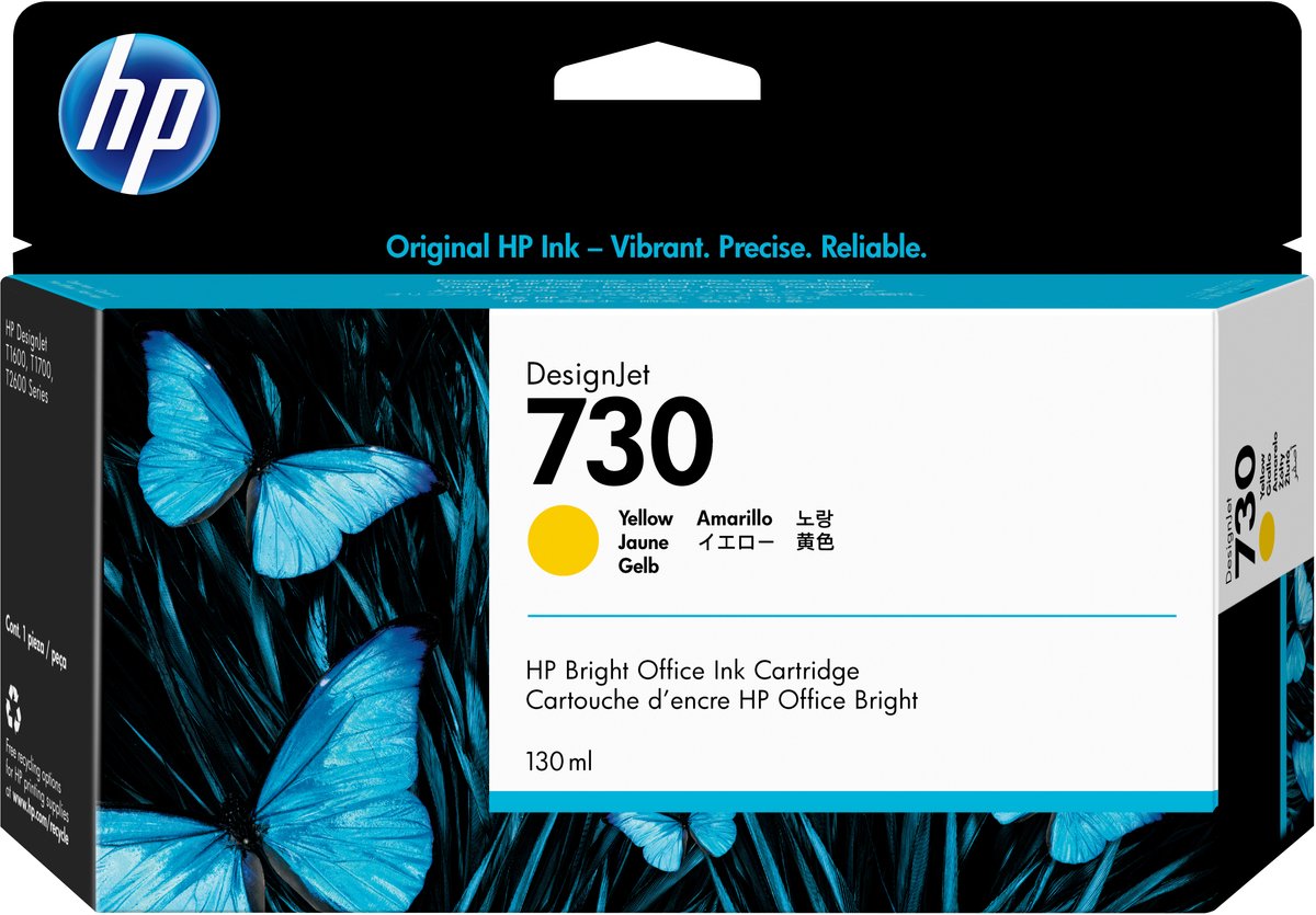 Original Ink Cartridge HP 730 Yellow