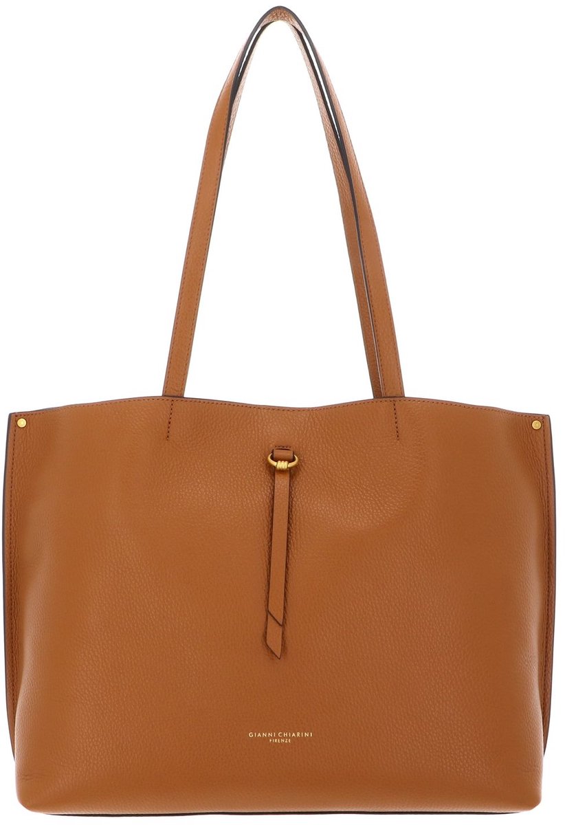 GIANNI CHIARINI Leren schoudertas shopper Egle Shoulder Bag Flake Lichtbruin