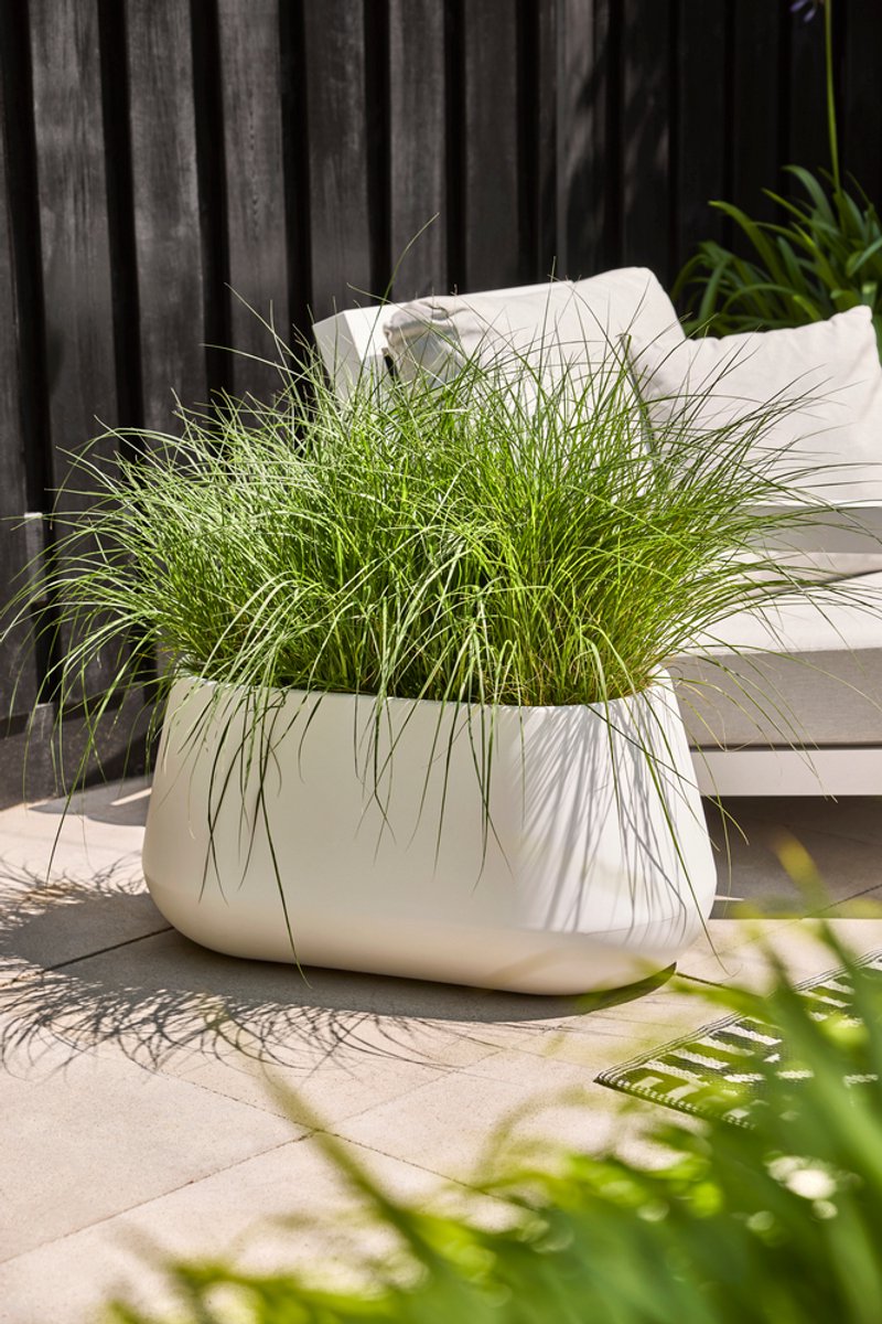 Elho Pure Cone Long Wheels 75 - Grande jardinière intérieur et extérieur