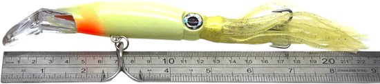 S&D - Kunstaas inktvis - 22cm 40g - Roofvissen - Glow in the dark - Dubbele dreg van S&D — afbeelding 2