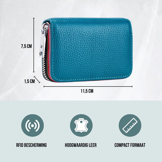 ZILOU® Porte-cartes de la carte titulaire de la carte de crédit unisexe Blauw