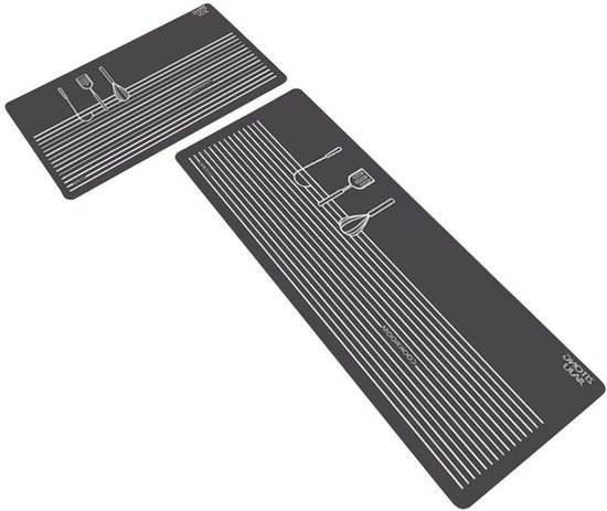 LY4U 2-delige keukenmatten, tapijtset, antislip TRP backing LY4U 2-delige keukenmatten, tapijtset, antislip TRP backing