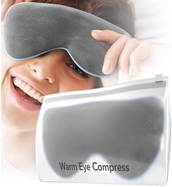 Masque chauffant pour les yeux WNHB® avec compression thermique - Compresse oculaire pour les yeux secs et la blépharite - Réutilisable et confortable