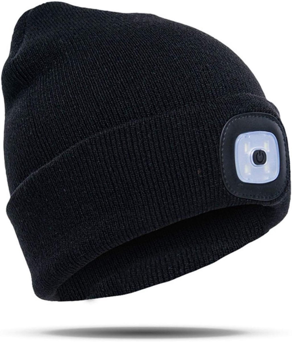 JGS Premium Verlichte Wintermuts USB Oplaadbaar Unisex Wandelen Fietsen Kamperen Any