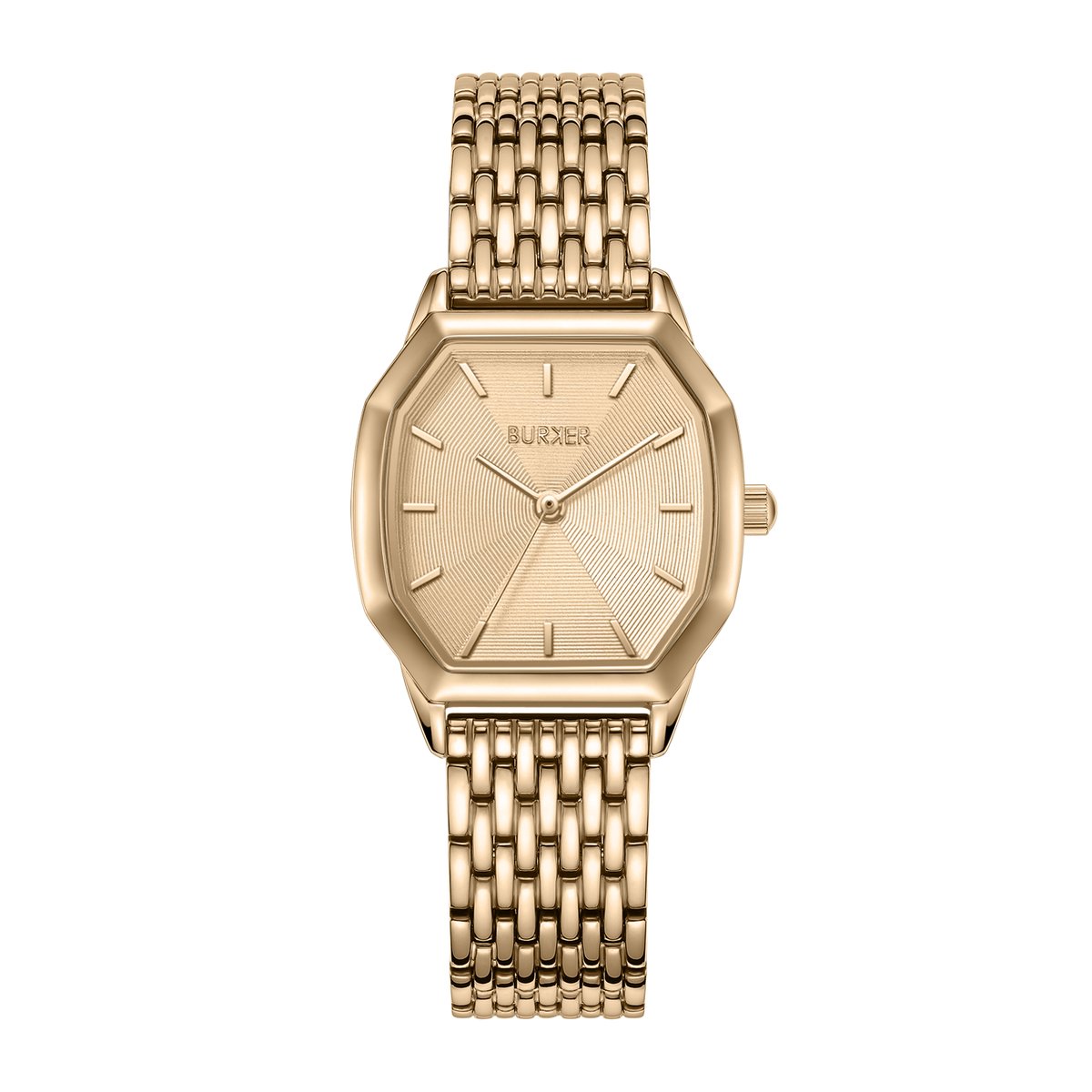 BURKER Julia Horloge Dames - Hexagon - Goud - Schakelband - 32 mm