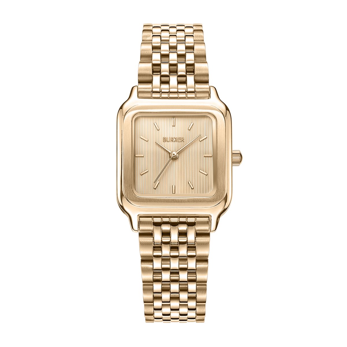 BURKER Macy Horloge Dames - Vierkant - Goud - Schakelband - 26 mm