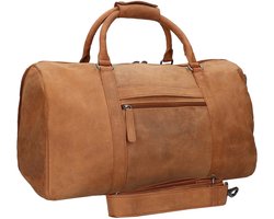 Travelbags The Base Leather Weekender cognac