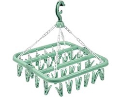 Sokkendroger - Droogrek - 32 Knijpers - Sokken Hanger - Wasrek Sokken - Wasrek - Droogrek - Carrousel - Droogcarrousel - Washanger - Sokkendroogrek - Groente