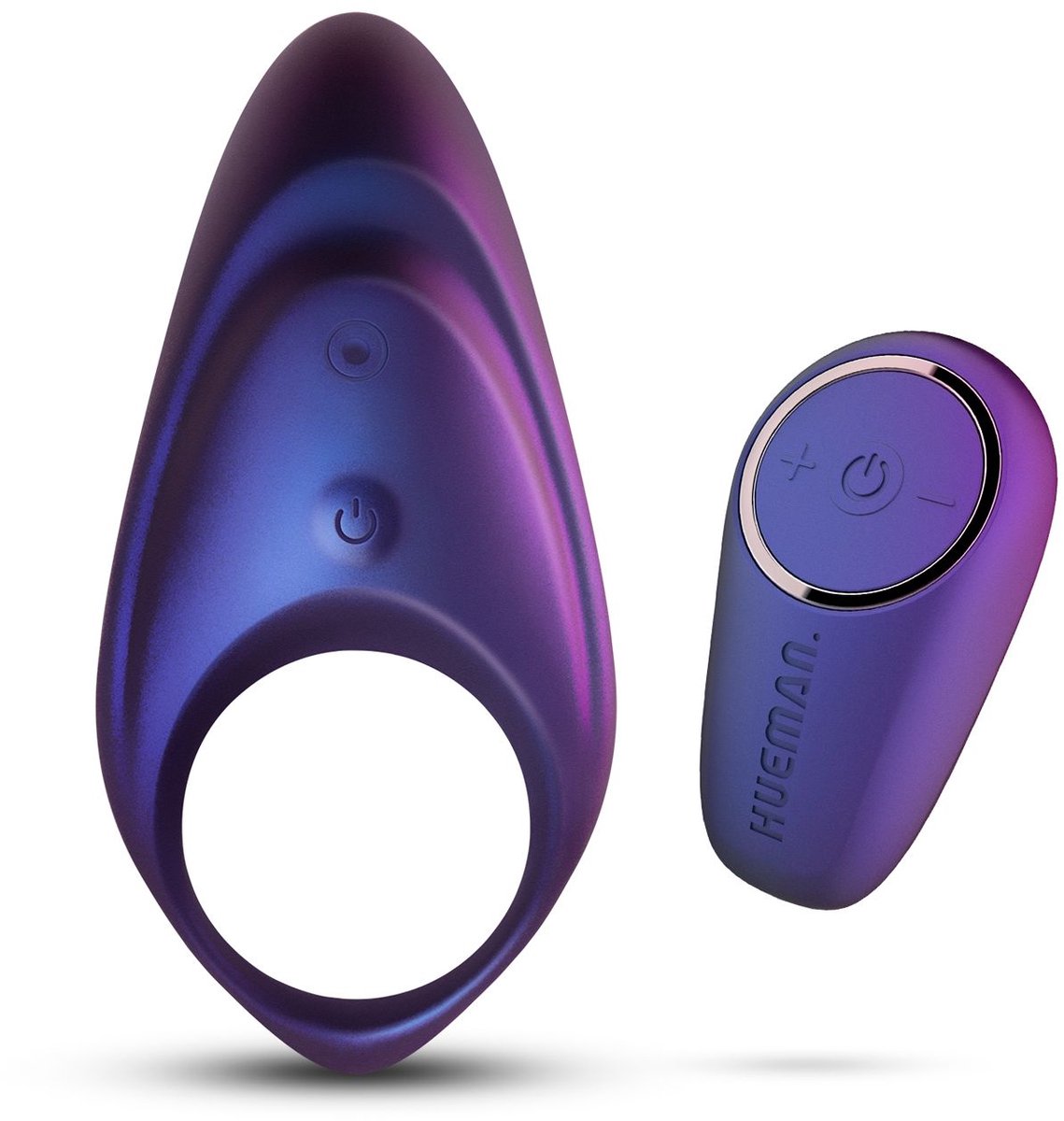 Hueman Neptune Vibrerende Cockring met Afstandsbediening – Penisring voor een Langdurige Erectie – Sex Toys voor Mannen met 10 Verschillende Vibratiestanden – Paars