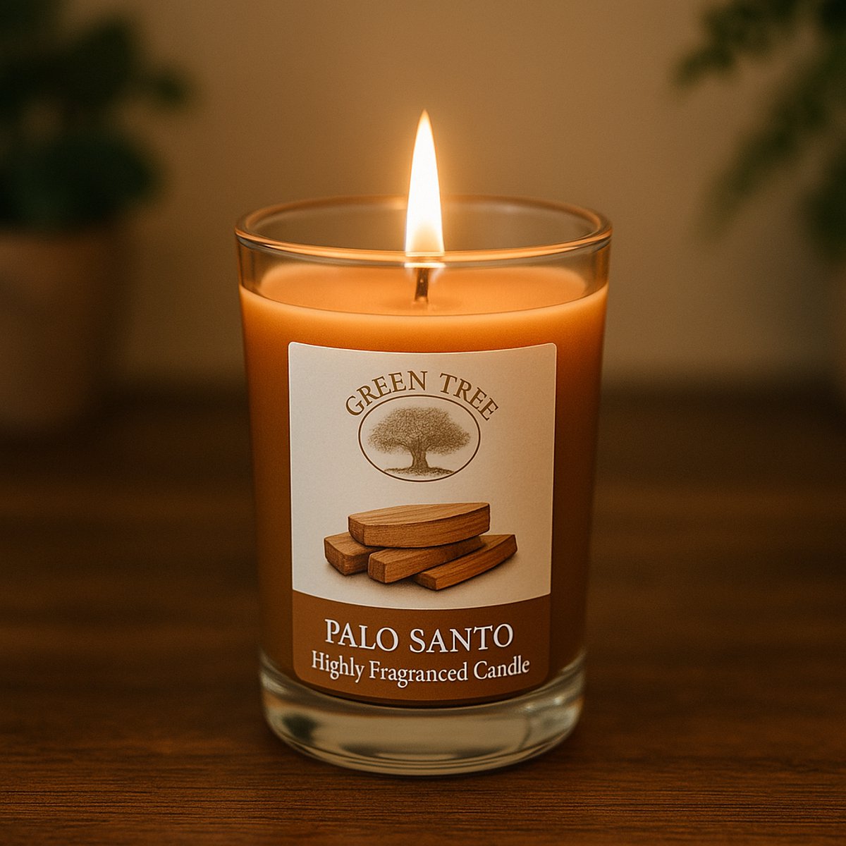 Set van 2 Palo Santo Geurkaarsen – 200 g per kaars (Ø 7 × H 10 cm) – 42 uur brandtijd – Luxe sfeerkaars in glas — cadeau in Wonen & Interieur - foto 4