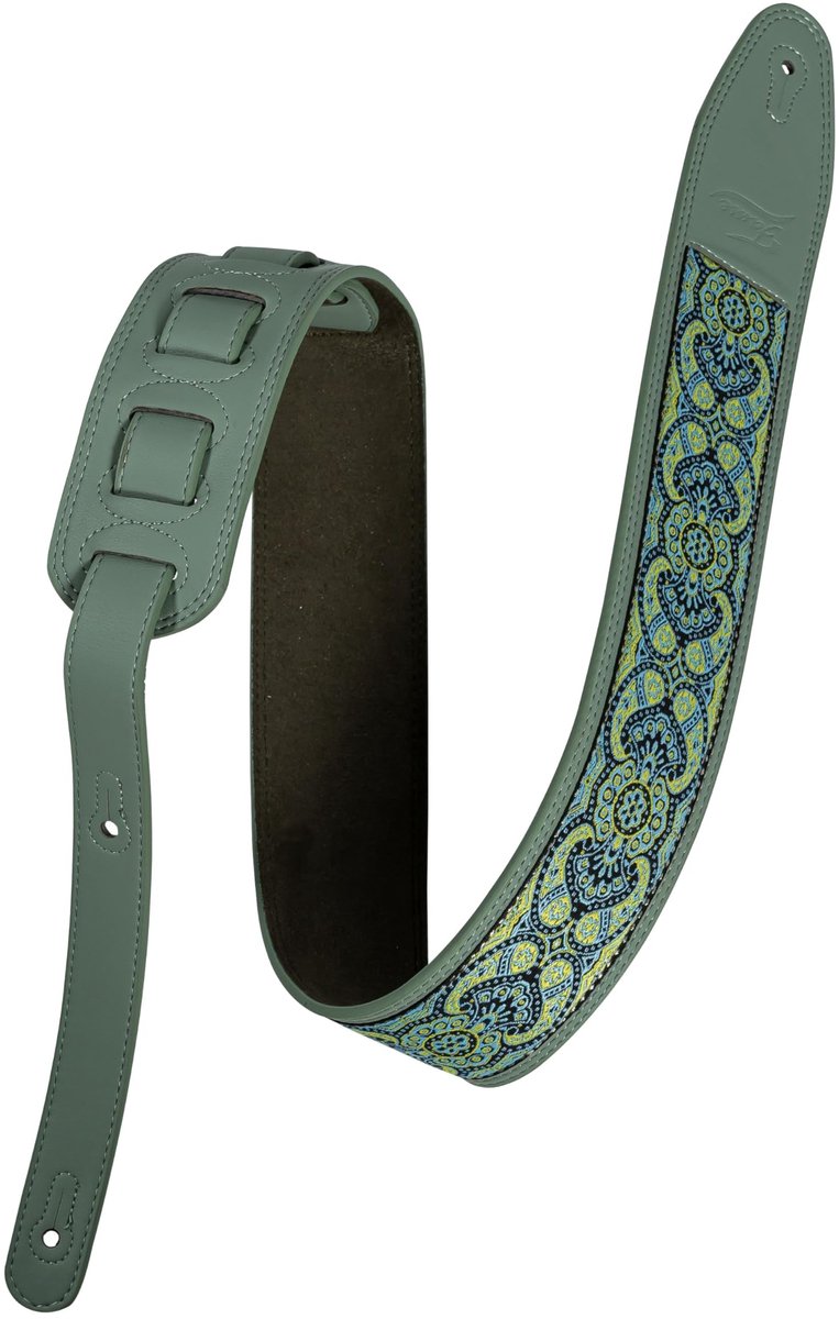 Fame Woven Guitar Strap Green - Gitaarband