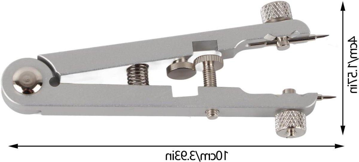 Allecto Plus - Spring Bar Tang Repair Tool voor het verwijderen van horlogebandjes - inclusief pins 6825 - Horlogeband Reparatie Gereedschap - Horloge Link Verwijderaar Set met Spring Bar Pins