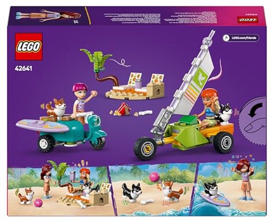 LEGO Friends Surf et scooter s'amusent avec les chiens - 42641
