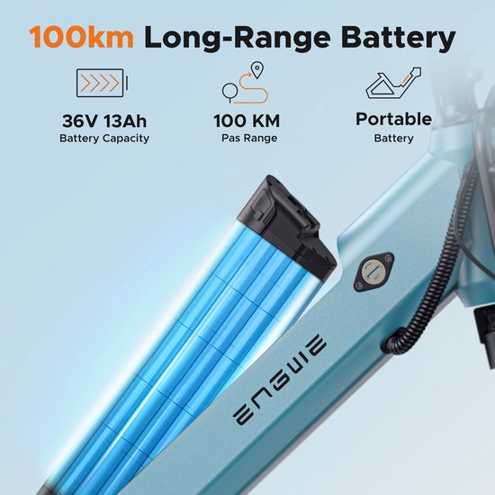 Engwe P275 SE elektrische fiets - 80km actieradius - 250W motor - grijs — afbeelding 5