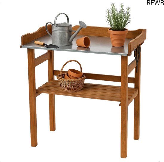 RFWR® Oppottafel Hout voor de Tuin en Balkon - Weerbestendige