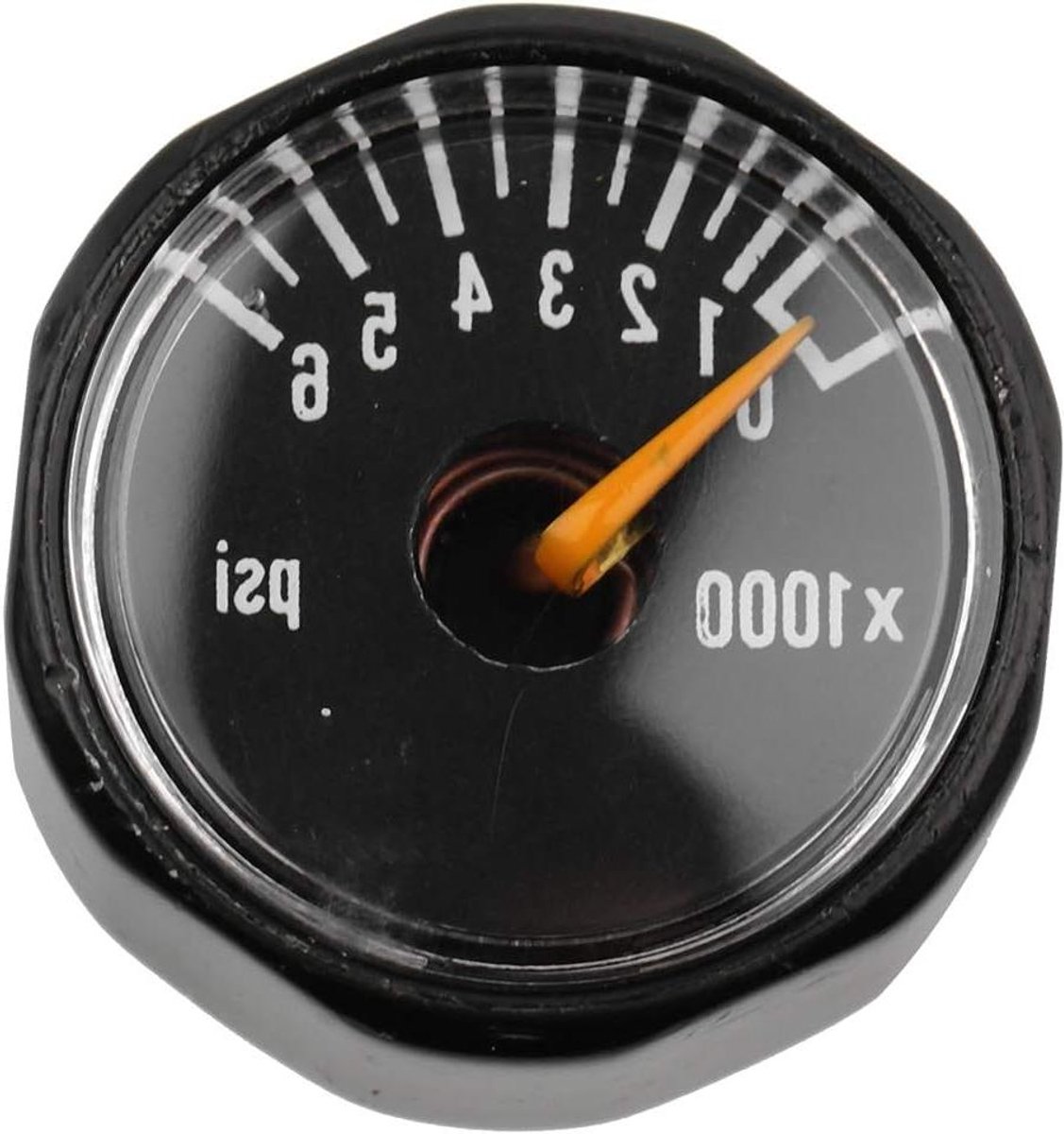 Mini Manometer Kooldioxide 25mm Diameter 6000 PSI Zwart Precisieventiel - Nauwkeurige Manometer 1/8NPT