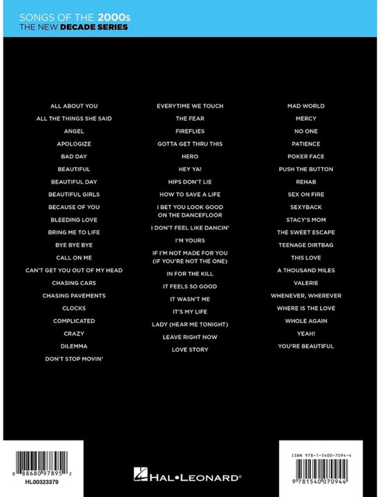 Hal Leonard The New Decade Series: Songs of the 2000s - Songboek