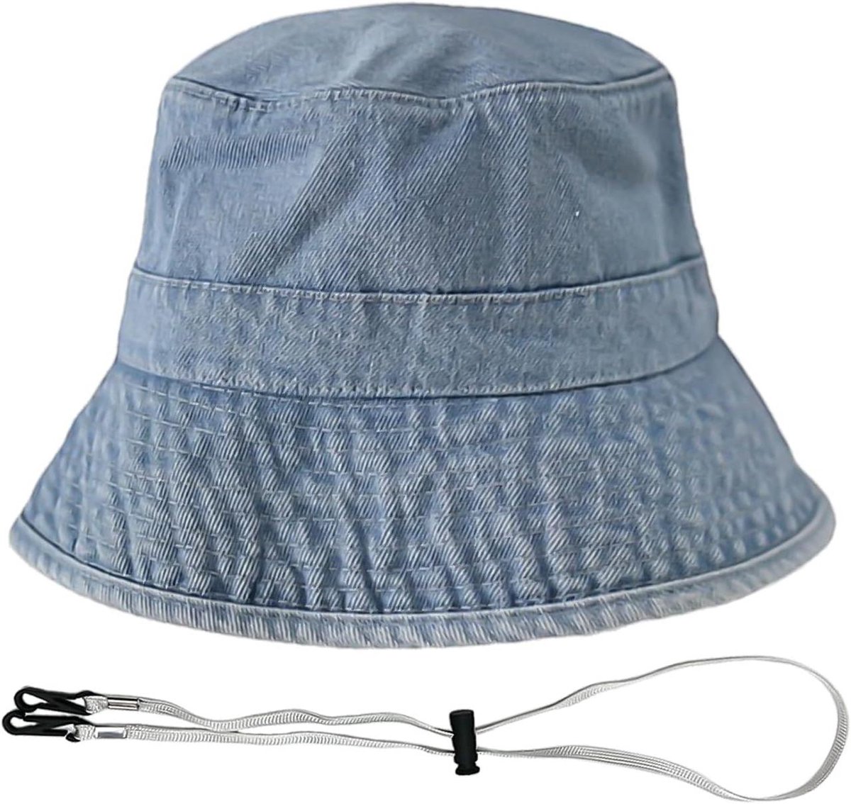 Allecto Plus - Denim Emmerhoed met Winddicht Touw Blauw S/M voor Kijkers.