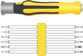 Allecto Plus - Multibitschroevendraaierset 6-delig voor fijnmechanica reparatiesets laptops computers brillen horloges