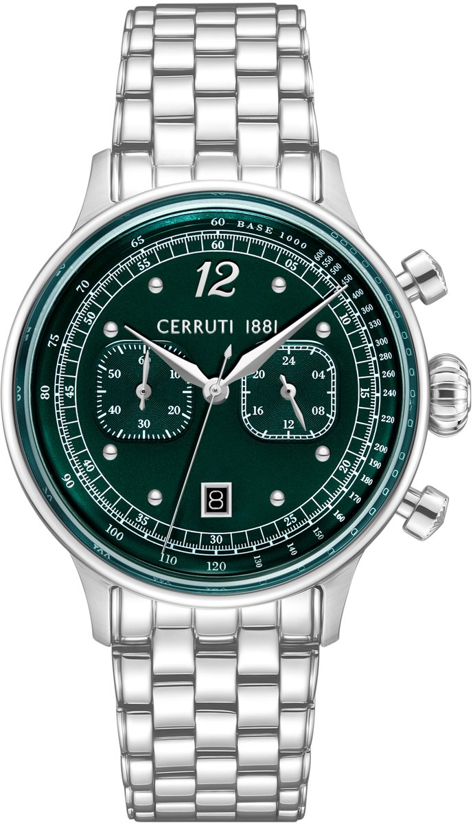 Chronograaf Dervio Green - Silver