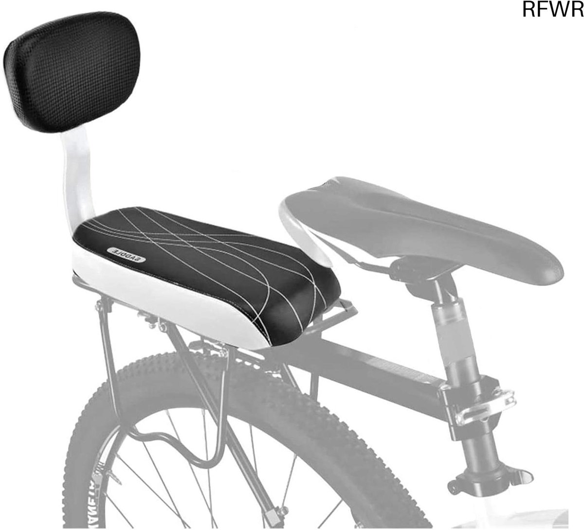 RFWR® Kinderzitje Fiets voor Kinderen en Volwassenen – Comfortabel Achterzitje met Rugleuning