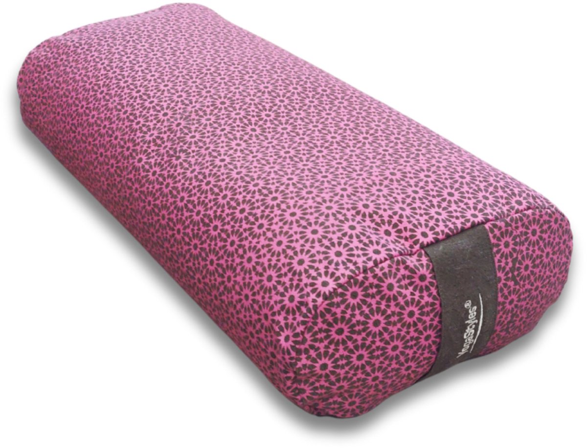 YogaStyles bolster ovaal - grijs & roze