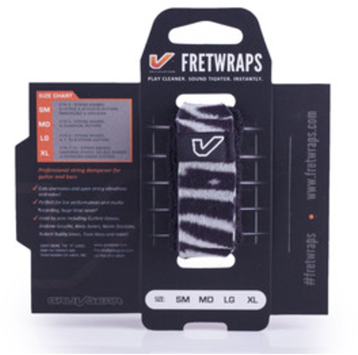 Gruv Gear Fret Wrap Single Zebra Medium - Accessoire voor gitaren