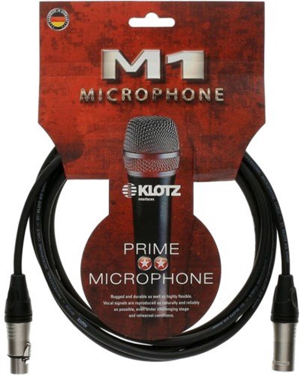 Klotz M1K1FM0750 microfoonkabel XLR female - XLR male 7.5 meter