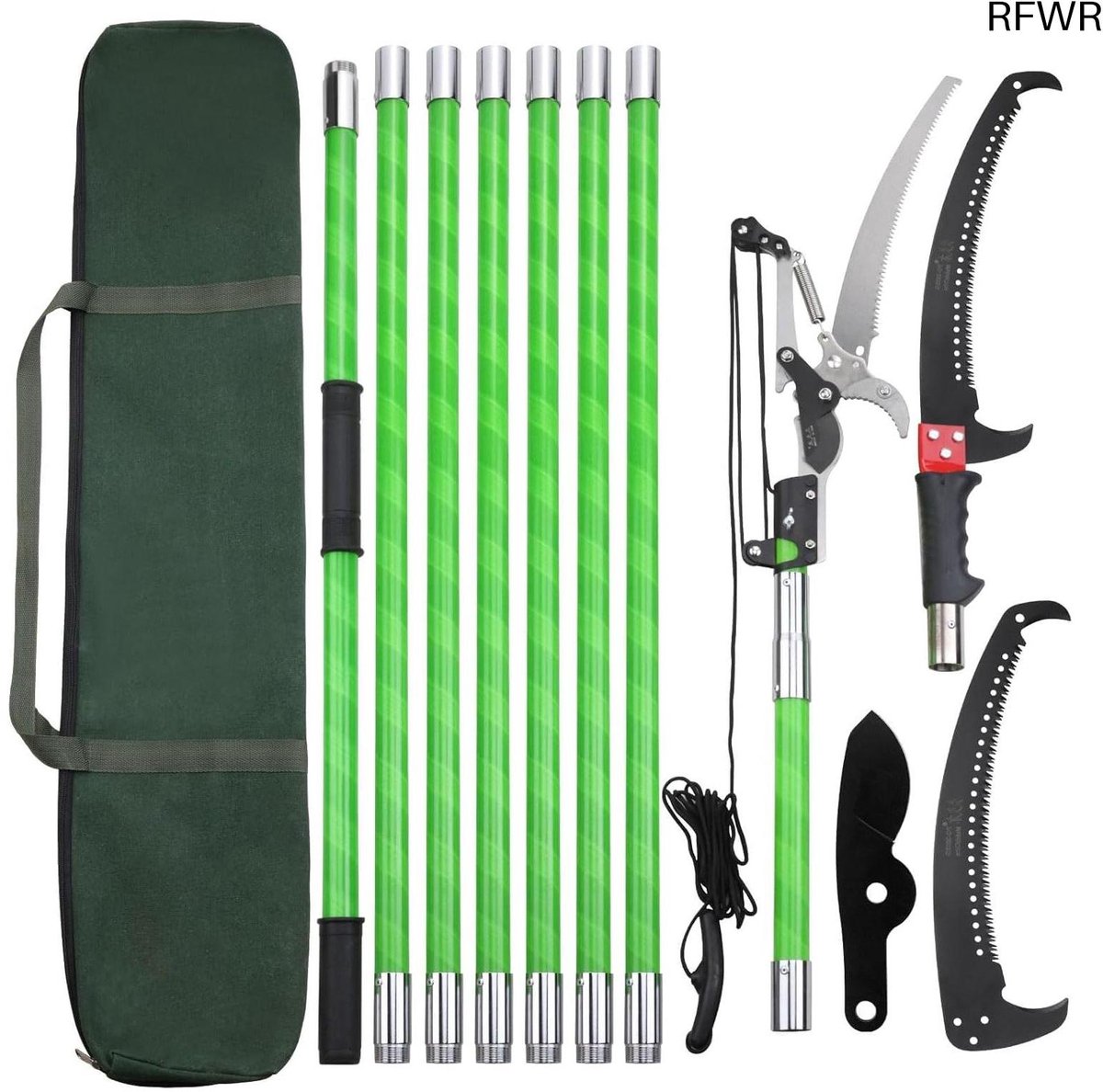 RFWR® Telescopische takkenzaag voor hoge takken - Handmatige tuinsnoeier tot 8 m