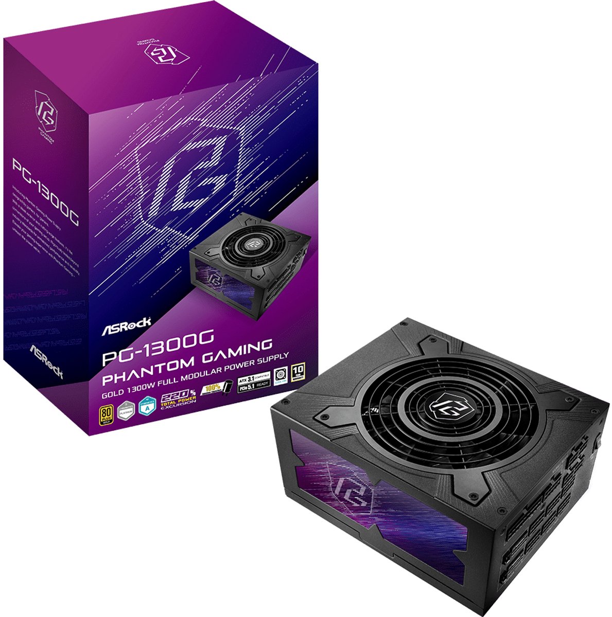 Voedingsbron ASRock 90-UXP130-GFEAAB 1300 W 80 Plus Gold