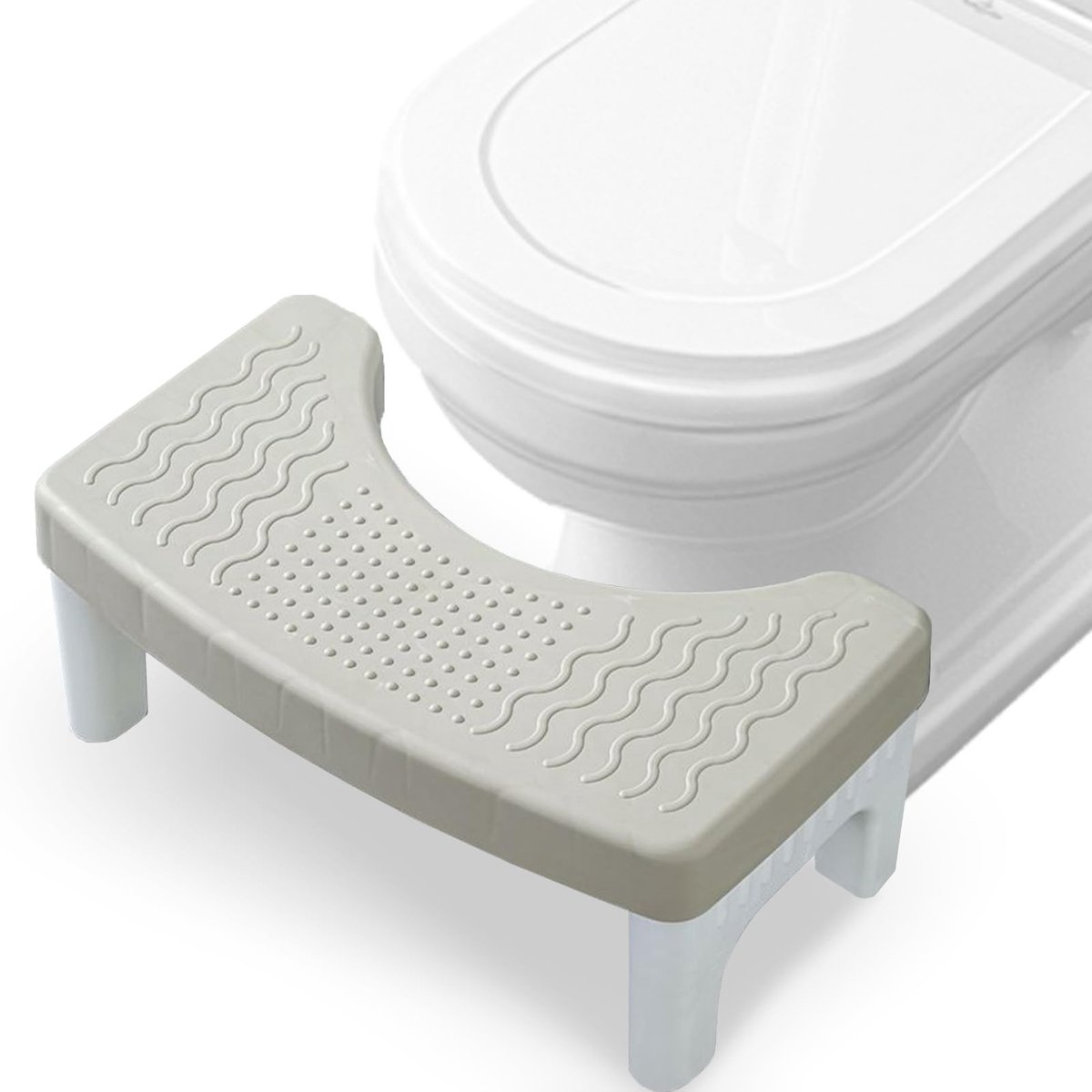 Toilethocker voor Volwassenen - Voor een Gezonde Stoelgang - Grijs