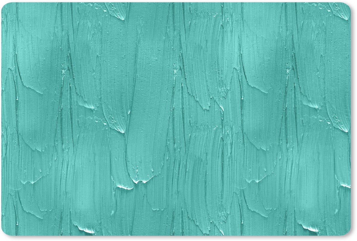 Muismat 27x18 cm - Mousepad Verf - Patronen - Turquoise - Muismatten