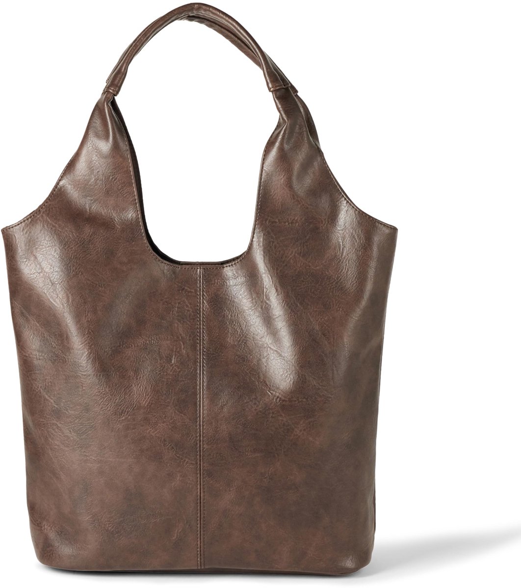 De Drop Morgan zachte hobo-tas, donkerbruin, één maat