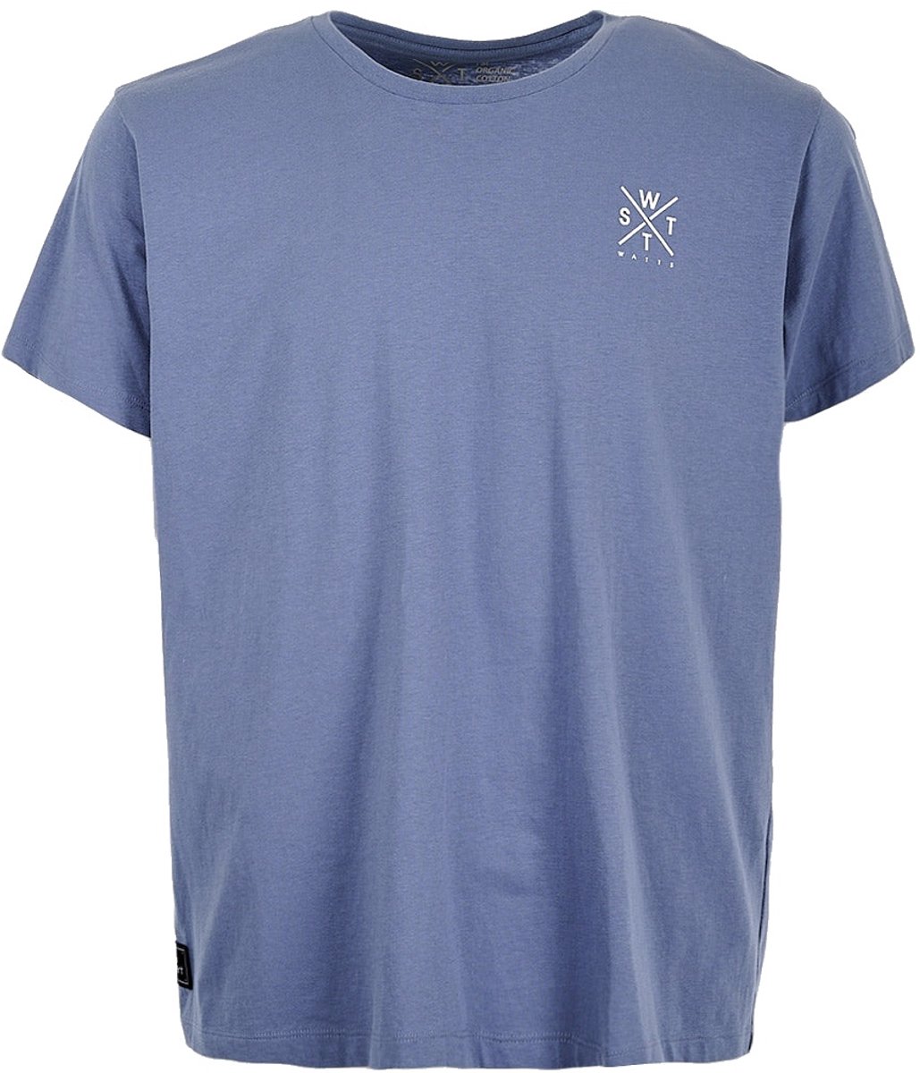 WATTS Unisex Logo Backprint T-Shirt PALM Organisch Katoen Blauw - Maat XXL