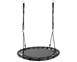 Nestschommel Buitenspeelgoed Ø 100 CM - Slinger schommel- Nest Schommel - Zwart - Ronde schommel - Ooienvaarsnest -150 KG Belasting - Voor kinderen en volwassenen