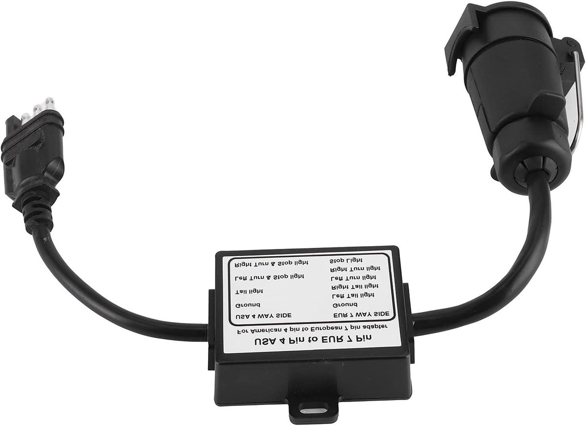 Image of 4 naar 7 polig adapter voor aanhanger - Stekkeradapter voor USA aanhangers - Aanhangerkabeladapter voor voertuigen