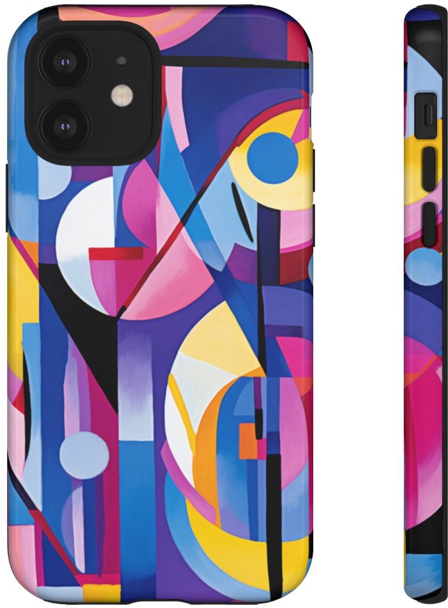 Kleurrijk Abstract Geometrisch Ontwerp – Telefoonhoesje Geschikt voor iPhone 12