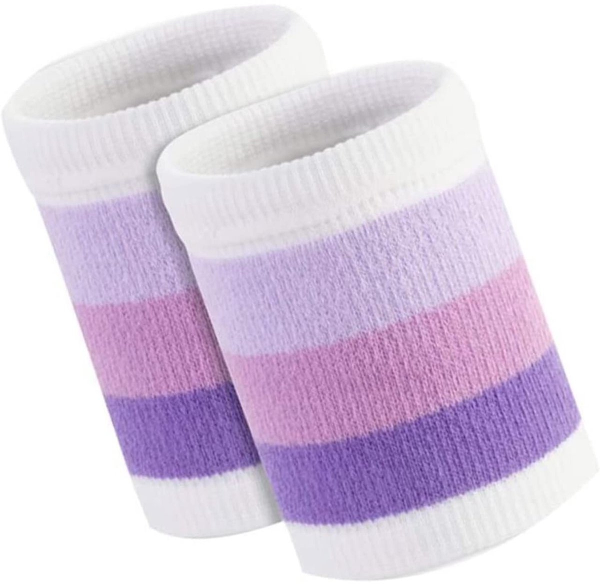 Sportpolsband met strepen en zweetabsorberende functie. Geschikt voor tennis, hardlopen, basketbal, fitness en yoga. Elastische polsband.