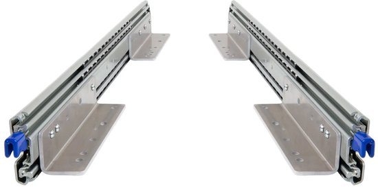 BRASOM Glissières de tiroir avec supports de tiroir - 2 pièces - 500 mm - 20 pouces - Capacité de charge 250 kg - Système de guidage de tiroir - Roulements à billes - Avec serrure