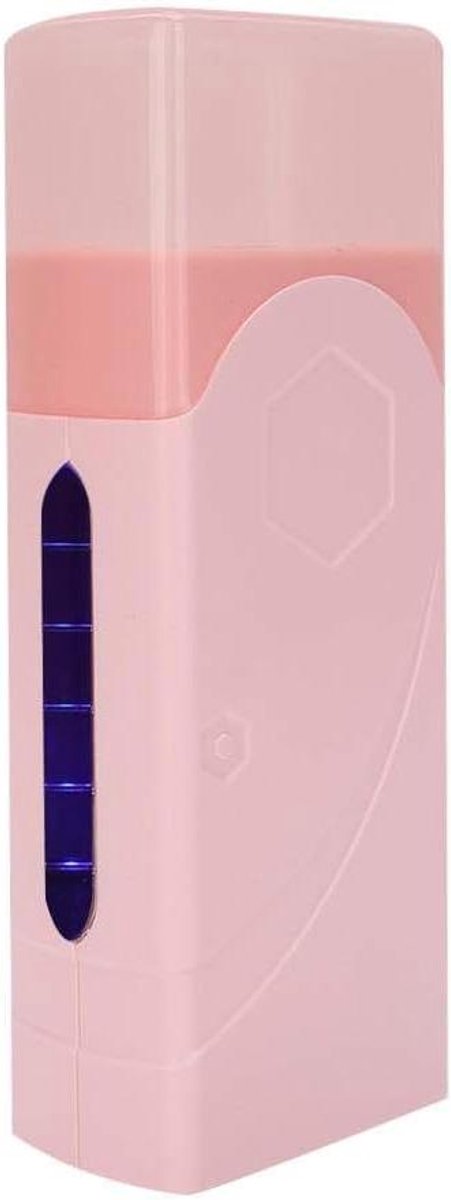 Draagbare waxverwarmer voor thuis en salon - 100g ontharingswasverwarmer voor handen en voeten - Roze - Handheld ontharingsmachine EU - Spa kwaliteit