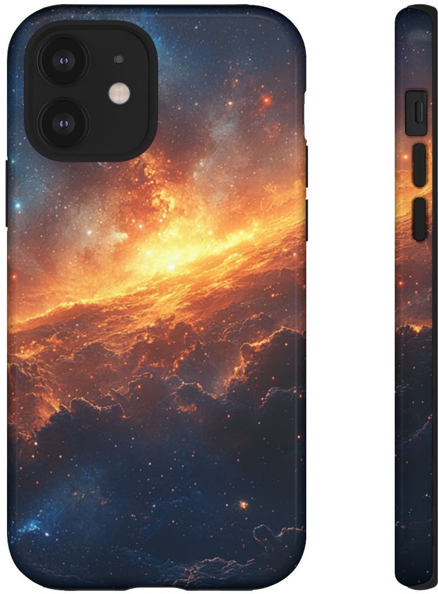 Vurige Kosmische Nevel – Telefoonhoesje Geschikt voor iPhone 12