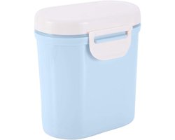Baby Milk Powder Dispenser, Kids Formula Seal Storage Box Container Micro Fridge Safe Child Candy Fruit Snack Cup Canister for Travel Picnic(L-Blue)