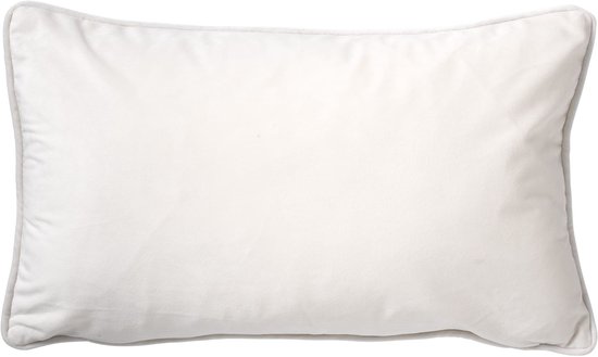 Dutch Decor - Coussin decoratif en velours - Finn - 30x50 cm - couleur: pantone Snow white - blanc